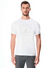MEN'S WHITE T SHIRT WITH BIG SHIELD LOGO | Lamborghini Store