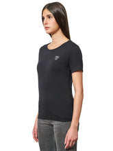 WOMEN'S BLACK T SHIRT WITH SHIELD LOGO | Lamborghini Store