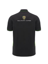 Men's Squadra Corse black polo shirt | Lamborghini Store