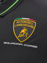 Men's Squadra Corse black polo shirt | Lamborghini Store