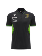 MEN'S SQUADRA CORSE BLACK POLO SHIRT | Lamborghini Store