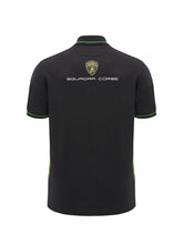 MEN'S SQUADRA CORSE BLACK POLO SHIRT | Lamborghini Store
