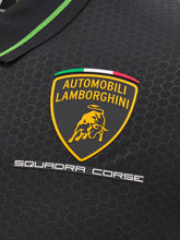 MEN'S SQUADRA CORSE BLACK POLO SHIRT | Lamborghini Store