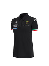 Automobili Lamborghini Squadra Corse Schwarzes Damen-Poloshirt | Lamborghini Store