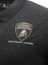 Squadra Corse men's black polo shirt | Lamborghini Store
