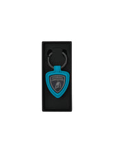 Upcycled Leather Keyring With Metal Shield Logo. | Lamborghini Store